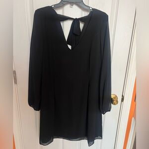 INC International Concepts Black Long Sleeve Dress